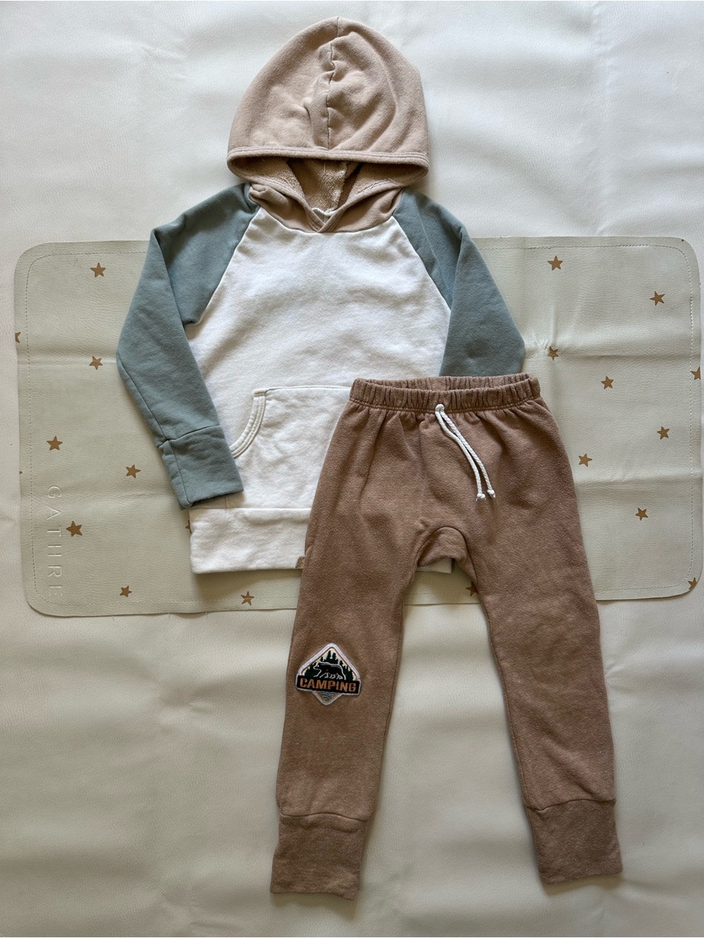 4t Maddog Made Colorblock Hoodie and Childhoods Tan Jogger Set